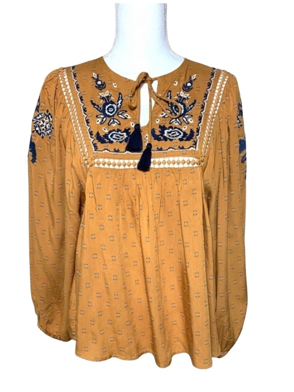 Lovestitch Women Embroidered‎ Floral Top Blouse Size Small